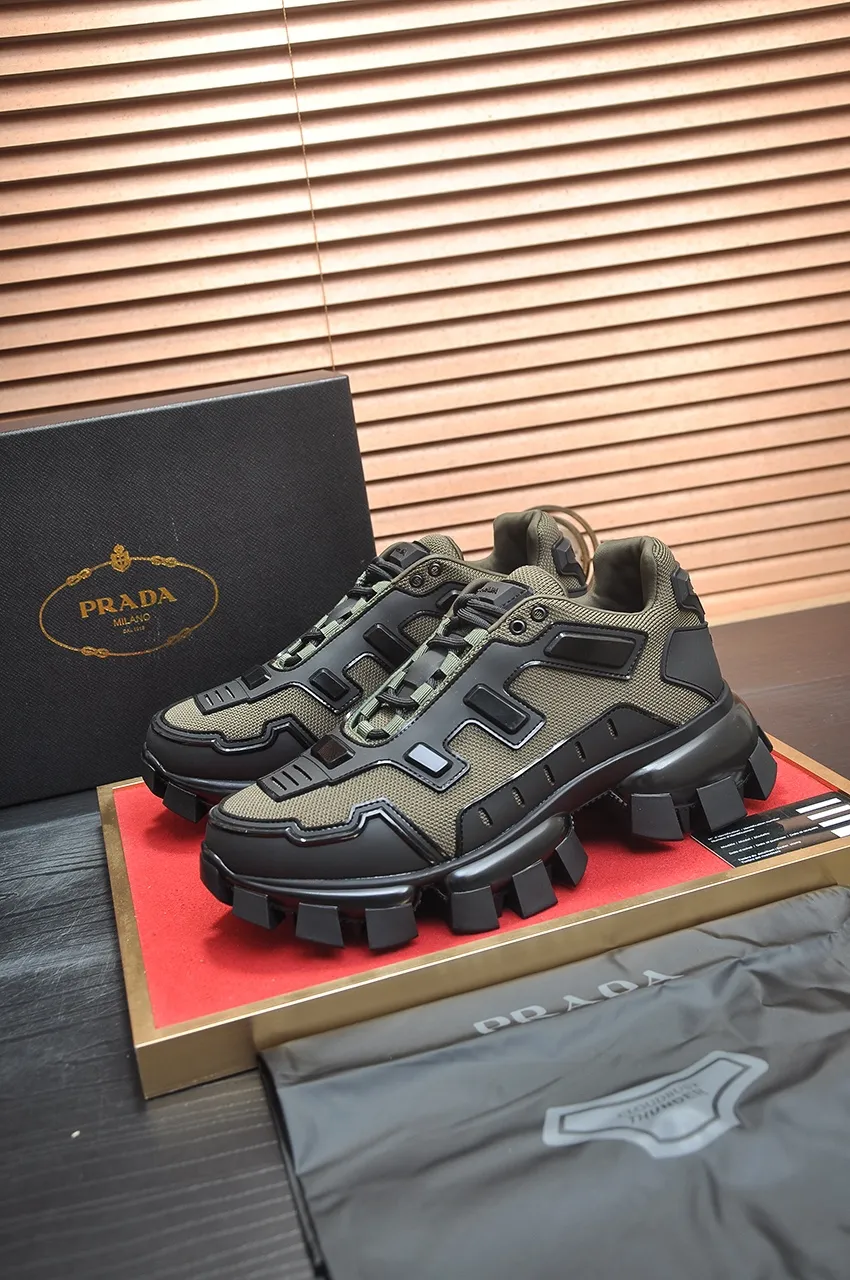 Men's shoes 💰620💶[PRADA] Top original items, new seasonal styles, high quality original items, top original breathable fabric + imported glue, imported stretch fabric inside with original cowhide foot pads, original air cushion outsole! Quality guaranteed! Code 38-45 (45 customized)